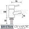 Bristan Prism Bath Taps Dimensions